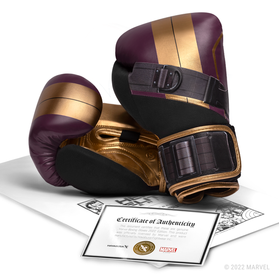 Gants de boxe Marvel Batroc Violet/Or 12oz, Couleur: Violet, oz: 12oz, 3 image