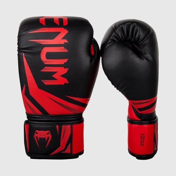 Boxhandschuhe Venum Challenger 3.0 – Rot / Schwarz – 14 oz, Farbe: Rot, OZ: 14oz