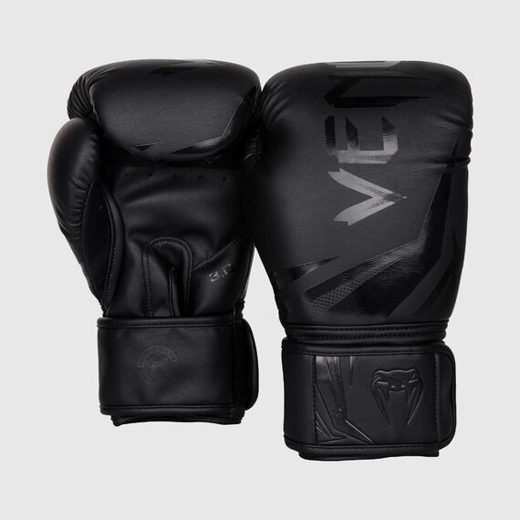 Gants de boxe Venum Challenger 3.0 – Noir / Noir – 14 oz, Couleur: Noir, oz: 14oz, 3 image