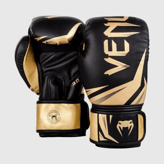 Boxhandschuhe Venum Challenger 3.0 – Schwarz / Gold – 14 oz, Farbe: Gold, OZ: 14oz, 3 image