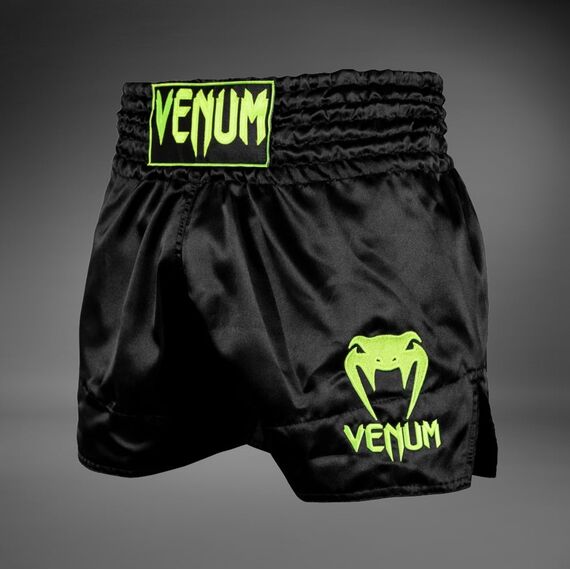 Venum Muay Thai Shorts Classic Schwarz/Gelb L, Bekleidungsgrösse: L, Farbe: Schwarz