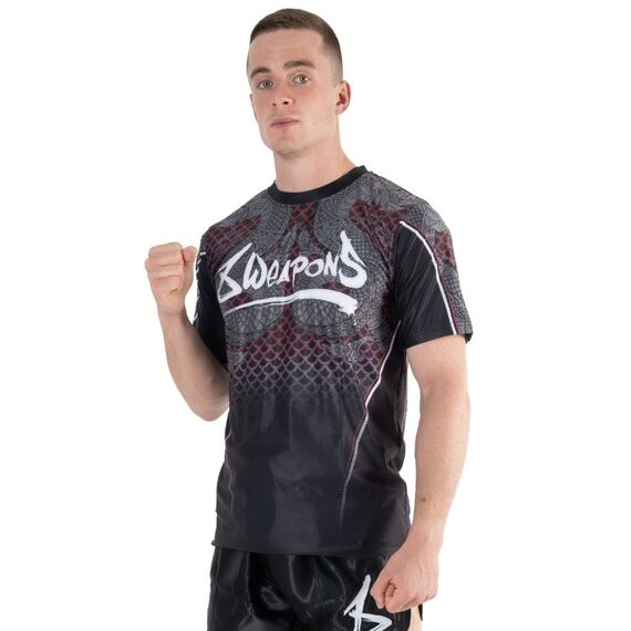 8 WEAPONS Functional T-Shirt, Naga Yant, black-red M, Taglia: M, Colore: Nero, 5 image