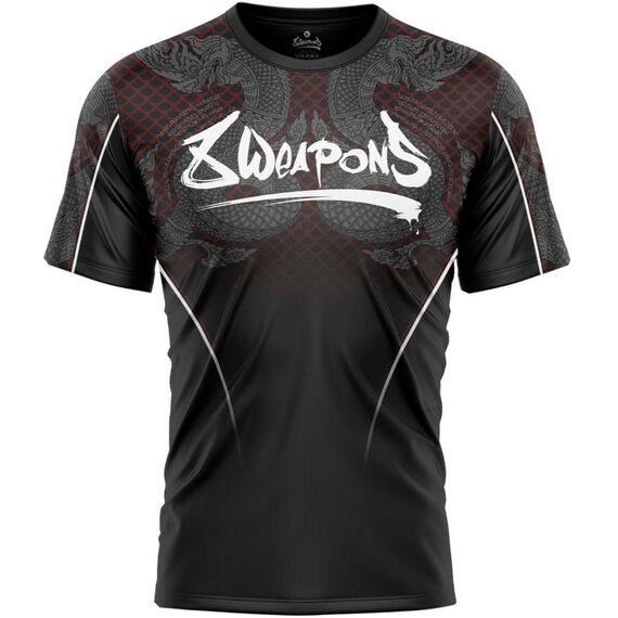 8 WEAPONS Functional T-Shirt, Naga Yant, black-red XXL, Taglia: 2XL, Colore: Nero