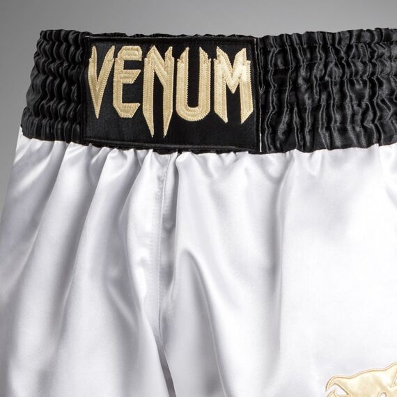Venum Muay Thai Shorts Classic Schwarz/Weiß/Gold XL, Bekleidungsgrösse: XL, Farbe: Weiss, 2 image