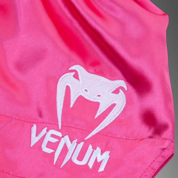 Venum Short Muay Thai Classic Rose/Blanc XS, Taille: XS, Couleur: Rose, 2 image