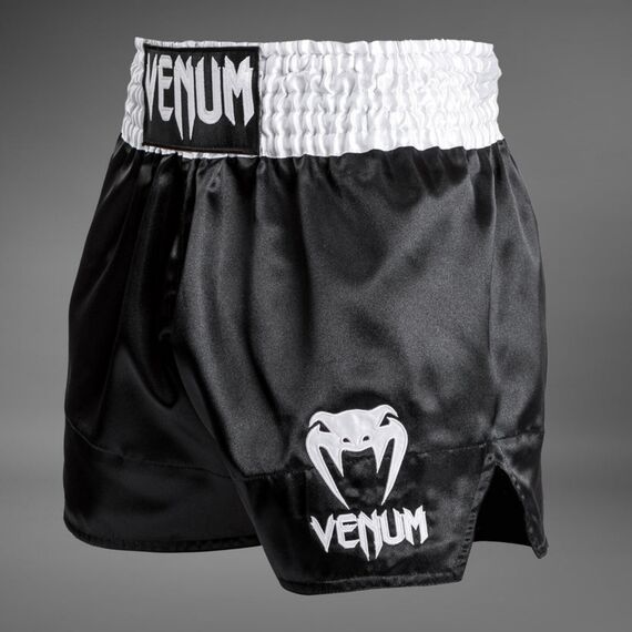 Venum Classic Muay Thai Shorts White-Black-White L, Taglia: L, Colore: Nero, 3 image