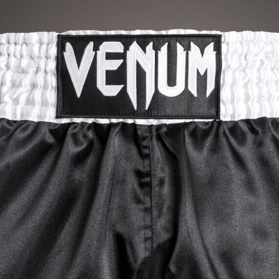 Venum Classic Muay Thai Shorts White-Black-White L, Taglia: L, Colore: Nero, 2 image
