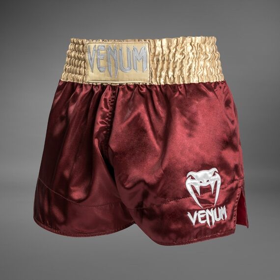 Venum Classic Muay Thai Shorts Bordeaux/Gold XXL, Taglia: 2XL, Colore: Rosso, 3 image