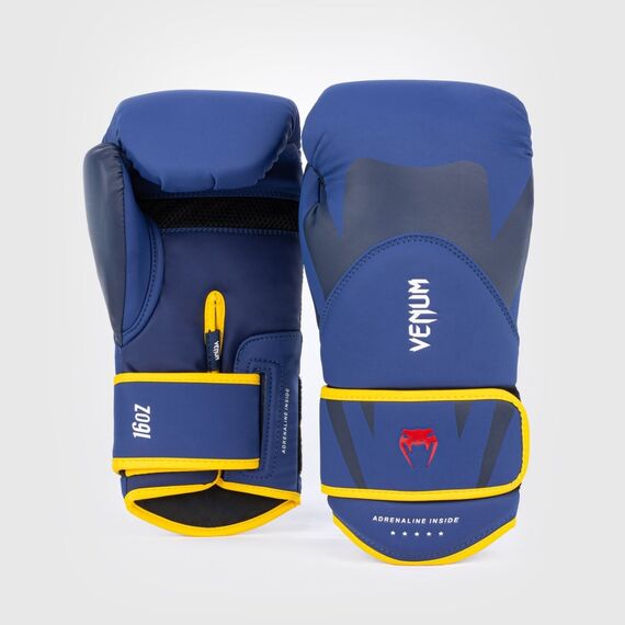 Gants de boxe Venum Challenger 4.0 – Bleu / Jaune – 10 oz, Couleur: Bleu, oz: 10oz