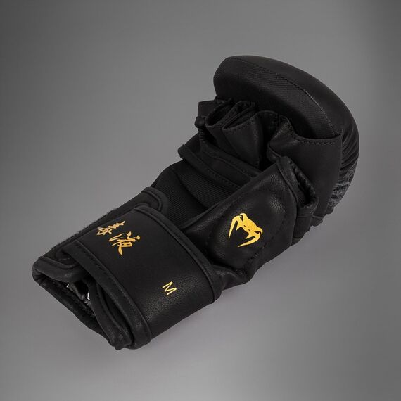 Gants MMA sparring Venum Serpenti – Noir/Argent/Or – S, Taille: S, Couleur: Noir, 3 image