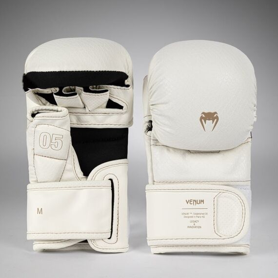 Gants MMA sparring Venum Impact Evo Scales – Ivoire – S, Taille: S, Couleur: Blanc, 3 image