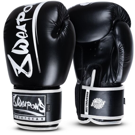 Boxhandschuhe 8 Weapons Unlimited 2.0 Schwarz 10oz, Farbe: Schwarz, OZ: 10oz