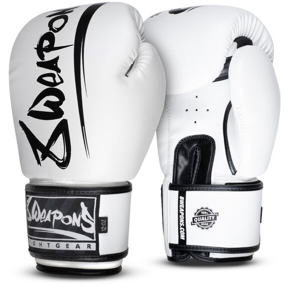 Boxhandschuhe 8 Weapons Unlimited 2.0 Weiss 12oz, Farbe: Weiss, OZ: 12oz