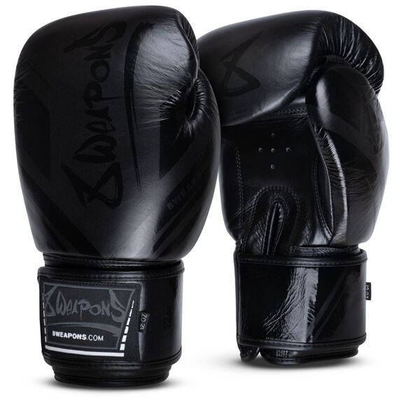 Boxhandschuhe 8 Weapons Unlimited 2.0 Schwarz Matt 16oz, Farbe: Schwarz, OZ: 16oz