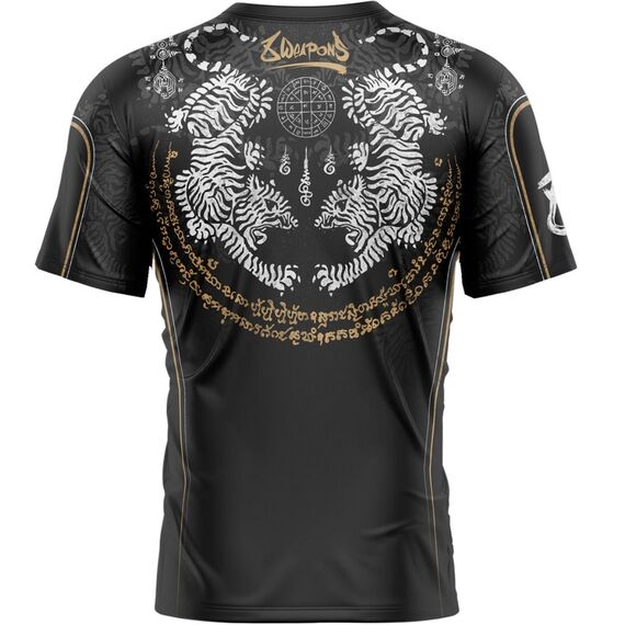 8 WEAPONS Functional T-Shirt, Tiger Yant, black-yellow XXL, Taglia: 2XL, Colore: Nero, 5 image