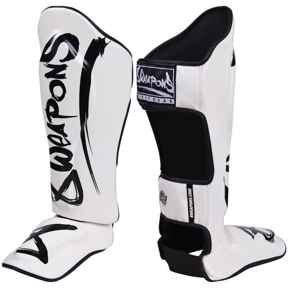Shin Guards - Unlimited 2.0, Size: M, Colour: Weiss