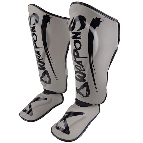 Shin Guards 8 WEAPONS Unlimited 2.0 – Sand/Black – L, Size: L, Colour: Beige