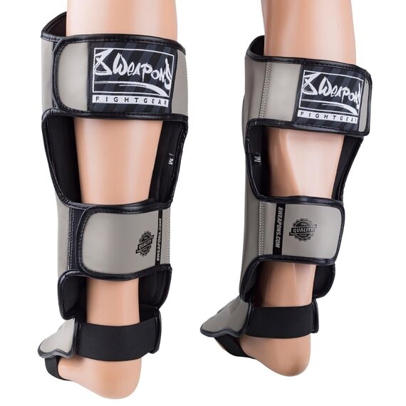 Shin Guards 8 WEAPONS Unlimited 2.0 – Sand/Black – L, Size: L, Colour: Beige, 9 image