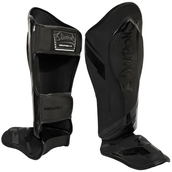 8 WEAPONS Shin Guards - Shift black-matt L, Taglia: L, Colore: Nero