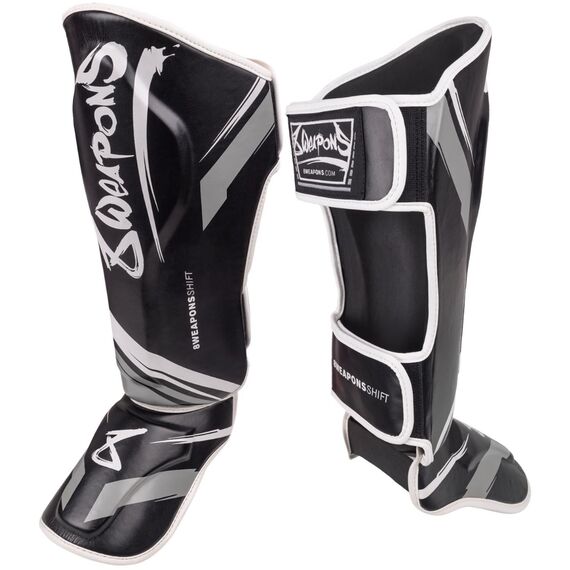 8 WEAPONS Shin Guards, Shift, black-white, S, Size: S, Colour: Schwarz, 2 image