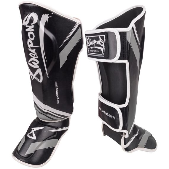 8 WEAPONS Shin Guards, Shift, black-white, M, Size: M, Colour: Schwarz, 2 image