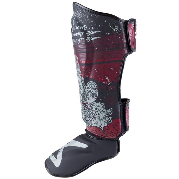 Schienbeinschoner 8 WEAPONS Hanuman Yant – Schwarz/Rot – XL, Bekleidungsgrösse: XL, Farbe: Schwarz, 8 image