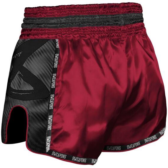 8 Weapons Muay Thai Shorts Carbon -  Dawn, Taglia: S, Colore: Rosso, 2 image