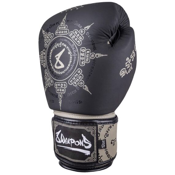 Boxhandschuhe 8 WEAPONS Yant – Schwarz/Sand – 10 oz, Farbe: Schwarz, OZ: 10oz, 4 image