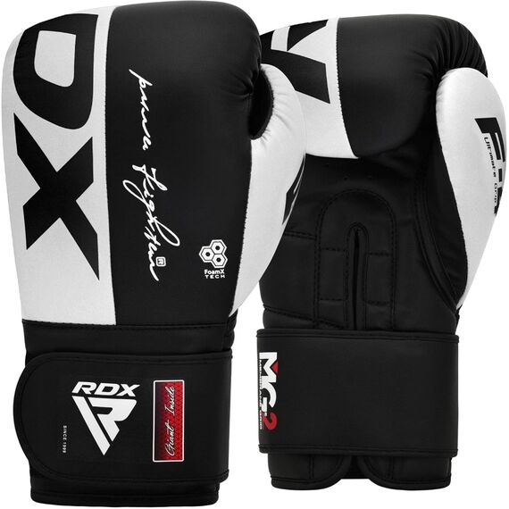 Boxhandschuhe Rex F4 – Weiss/Schwarz – 10oz, Farbe: Weiss, OZ: 10oz, 4 image