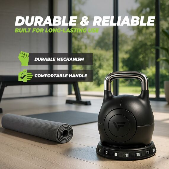 Kettlebell ajustable réglable 2-20kg VirtuFit, 5 image