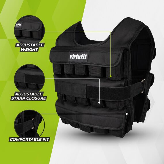 Gilet lesté crosstraining PRO VirtuFit | 20 KG, 4 image