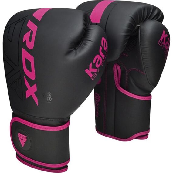 Guantoni Boxe RDX F6 Kara – Nero/Rosa – 14oz, Colore: Nero, OZ: 14oz, 4 image