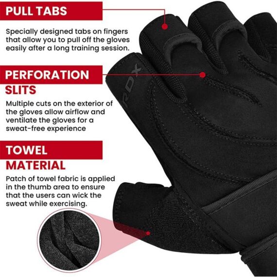 Gym Glove Micro Black Plus-S, Size: S, Colour: Schwarz, 4 image
