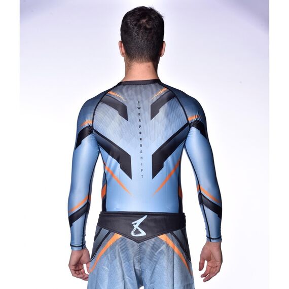8 WEAPONS Rashguard, L/S, Shift, ice-grey orange, XXL, Taglia: 2XL, Colore: Grigio, 6 image