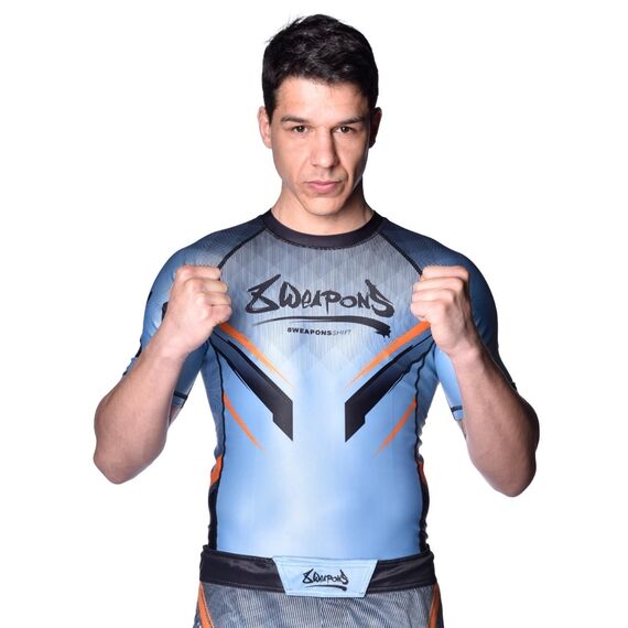 8 WEAPONS Rashguard, S/S, Shift, ice-grey orange, M, Taglia: M, Colore: Grigio, 8 image