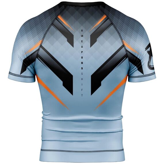 8 WEAPONS Rashguard, S/S, Shift, ice-grey orange, L, Taglia: L, Colore: Grigio, 2 image