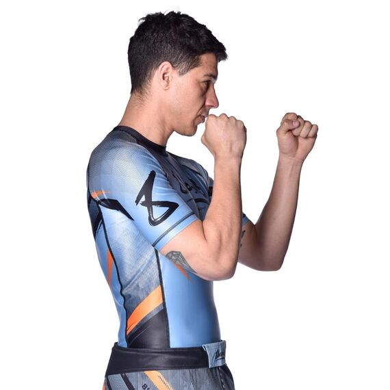 8 WEAPONS Rashguard, S/S, Shift, ice-grey orange, XXL, Taglia: 2XL, Colore: Grigio, 4 image