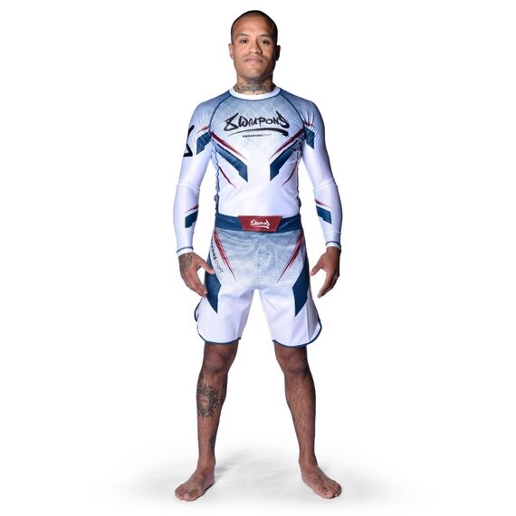 8 WEAPONS Rashguard, L/S, Shift, white-navy-red, L, Taglia: L, Colore: Bianco, 8 image