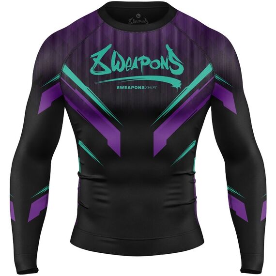 T-shirt de compression à manches longues Samurai 2.0, Taille: 2XL, Couleur: Noir
