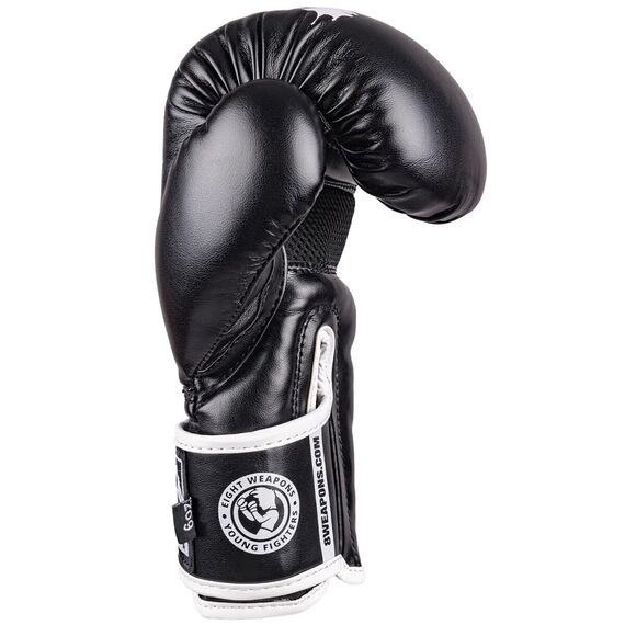 Boxhandschuhe Kinder 8 WEAPONS – Schwarz/Weiss – 2 Oz – Unlimited 2.0, Farbe: Schwarz, OZ: 2oz, 4 image