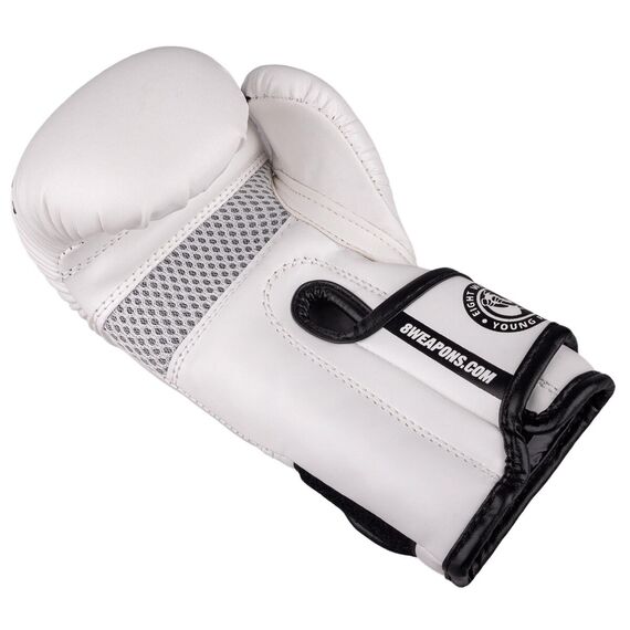 Boxhandschuhe Kinder 8 WEAPONS – Weiss/Schwarz – 2 Oz – Unlimited 2.0, Farbe: Weiss, OZ: 2oz, 4 image