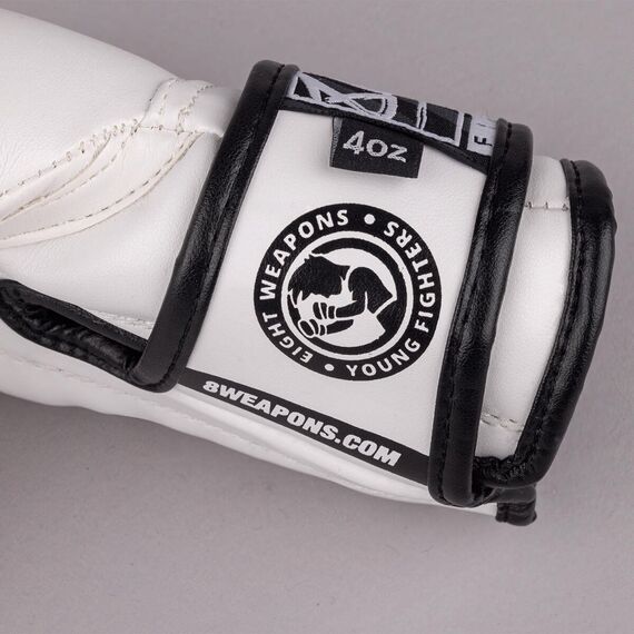 Boxhandschuhe Kinder 8 WEAPONS – Weiss/Schwarz – 2 Oz – Unlimited 2.0, Farbe: Weiss, OZ: 2oz, 5 image