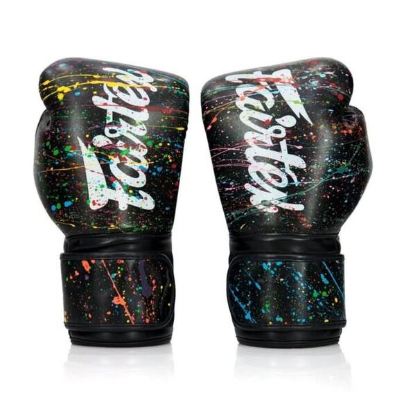 Boxhandschuhe Fairtex BGV14 – Painter – Schwarz/Weiss – 10 oz, Farbe: Schwarz, OZ: 10oz