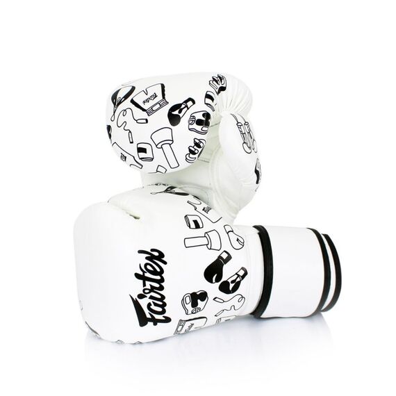 Gants de boxe Fairtex BGV14 Street Art – Graffiti 1970 – 10oz, Couleur: Blanc, oz: 10oz, 2 image