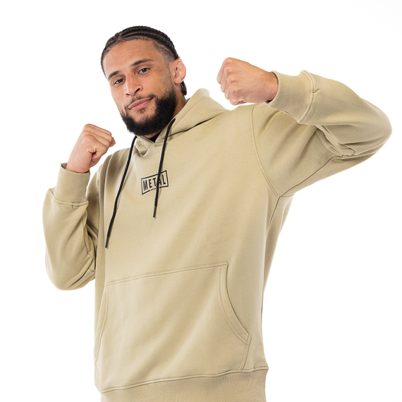 Kapuzenpullover Metal Boxe Desert Storm M, Bekleidungsgrösse: M, Farbe: Beige