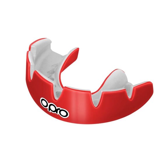 Protège-dents Instant Custom Fit OPRO Bagues – Rouge/Blanc, Taille: Taille unique, Couleur: Rouge