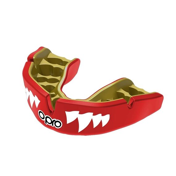Paradenti Instant Custom Fit OPRO Jaws – Rosso/Bianco/Oro, Taglia: Taglia unica, Colore: Rosso