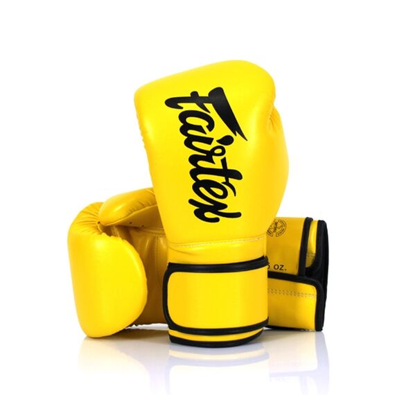 Boxing Gloves Fairtex BGV14 – Microfiber – Yellow – 12 oz, Colour: Yellow, OZ: 12oz