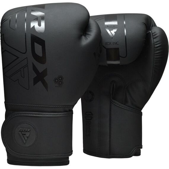 Boxhandschuhe RDX F6 Kids – Schwarz/Schwarz – 6oz, Farbe: Schwarz, OZ: 6oz
