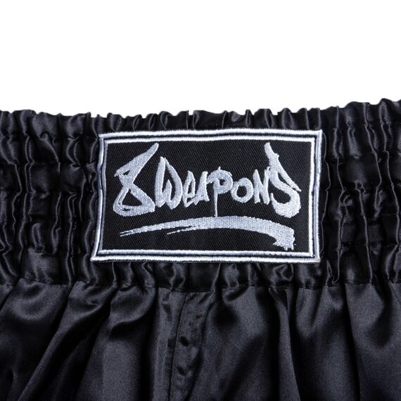 Pantaloncini Muay Thai 8Weapons Strike – Nero/Bianco – XXL, Taglia: S, Colore: Nero, 3 image